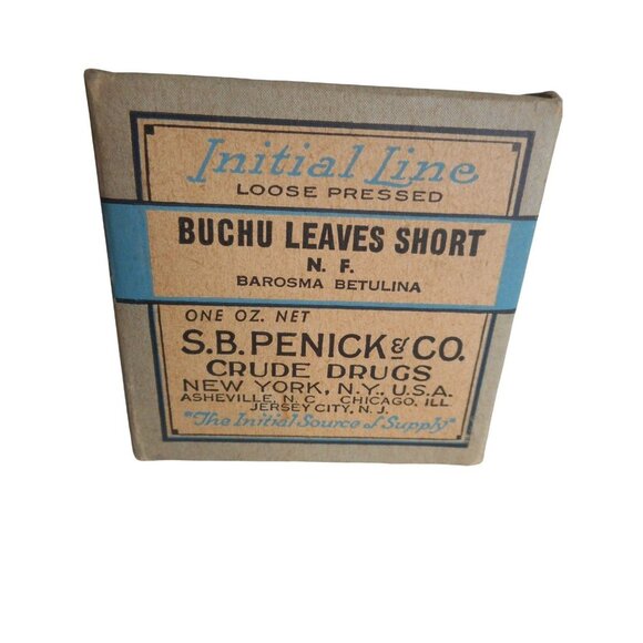 Penick & Co Crude Drugs Other - NOS Antique 1900's Buchu Leaves Herb 1oz Crude Drugs Quack Medicine Penick & Co